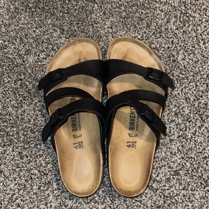 Black Strapped Birkenstocks
